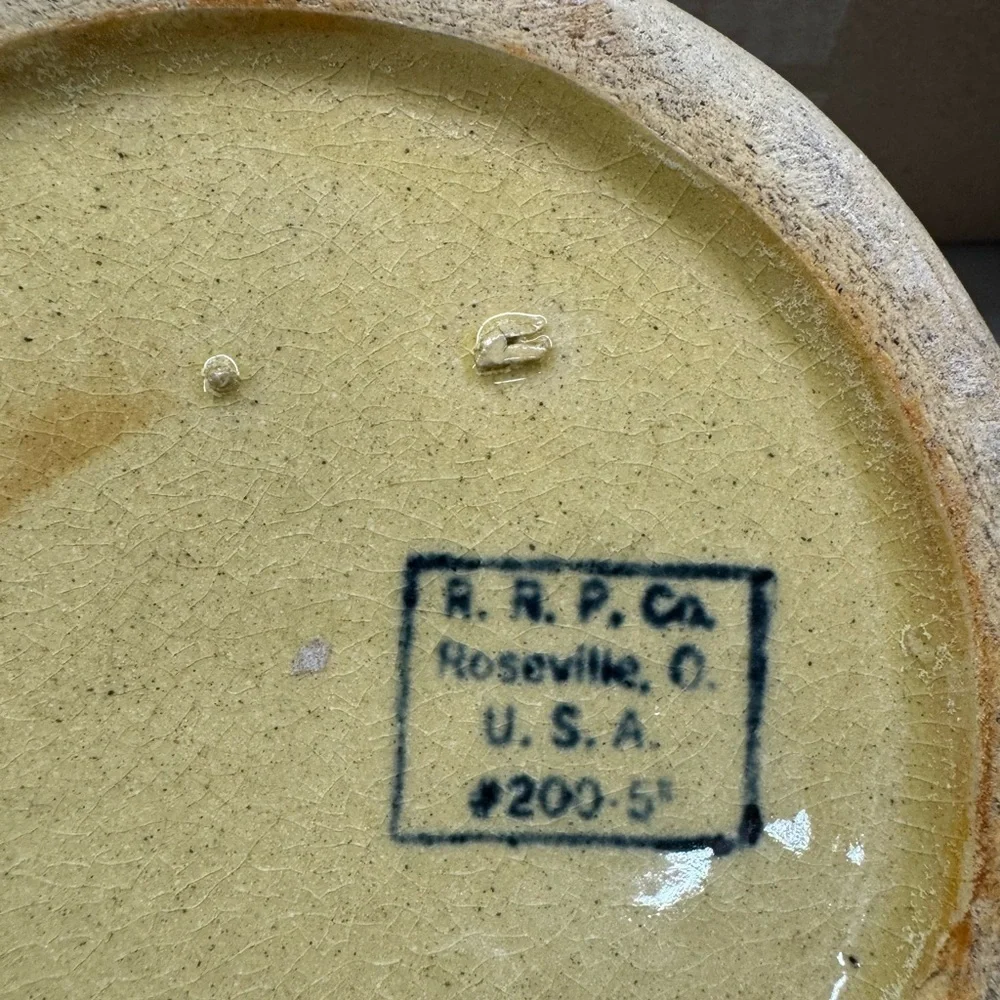 Robinson Ransbottom Pottery Bowl Dog Dish Grinding Bowl Stoneware